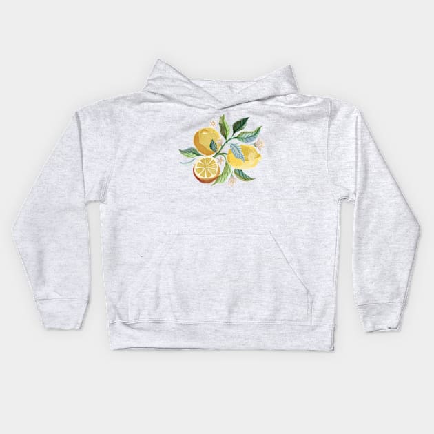 Luscious Lemons Kids Hoodie by Rebelform